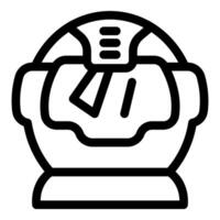 Astronaut helmet icon depicting space exploration and cosmic adventure vector