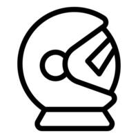 Astronaut helmet icon representing space exploration and science vector