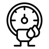 Water meter icon showing water consumption measurement vector