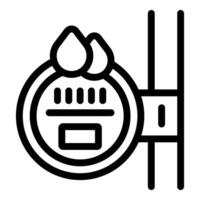Water meter icon showing water consumption measurement vector