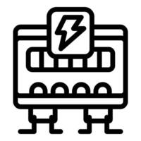 Electric transformer generating power for the city vector