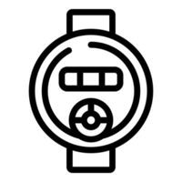 Water meter icon showing consumption measurement device for plumbing vector