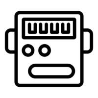 Radio receiver icon showing frequency displaying using analog signal vector