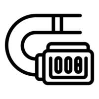 Magnetic key card access control system icon vector