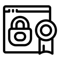 Secure website award for secure browsing experience vector