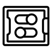 Smartphone showing on and off switch buttons in square display vector