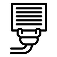 Electric plug connecting to a socket panel icon vector
