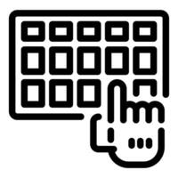 Programmer using keyboard on computer for coding and programming vector