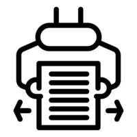 Robot proofreading text editing software artificial intelligence vector
