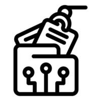 Digital folder managing electronic files and documents vector