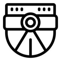 Smart cctv camera monitoring system icon vector