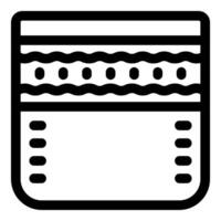 Orthopedic mattress layers showing memory foam feature icon vector
