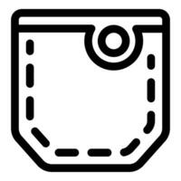 Empty pocket with button fastening showing poverty or bankruptcy vector