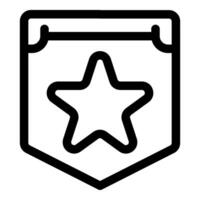 Army badge with star showing military rank vector