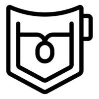 Black outline icon of a smartwatch showing battery status vector