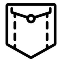 Pocket icon representing storage space on clothes vector