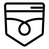 Abstract icon of a pocket representing saving money vector