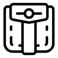 Line icon style illustration of a futuristic robot face vector