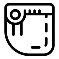 Tailor measuring fabric with measuring tape icon vector