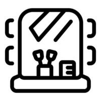 Claw machine picking up toy bear prize in arcade game icon vector