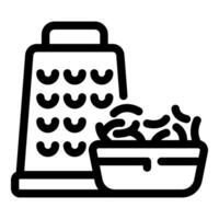 Grater making cheese curls for poutine preparation vector