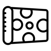 Piece of emmental cheese with holes representing a concept vector
