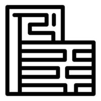 Modern building icon representing a big city with many offices vector