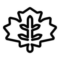 Simple black outline vector illustration drawing of a leaf