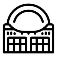 Modern observatory building for exploring cosmos and stars vector