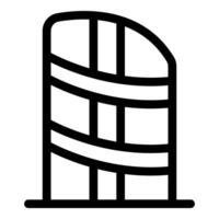 Wooden barrel standing upright showing its rounded shape vector