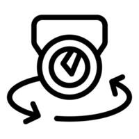 Action camera rotating shooting 360 degrees icon vector