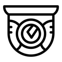 Security camera icon showing surveillance is active vector