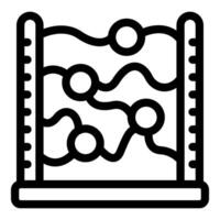 Abacus icon showing calculating and counting with beads vector