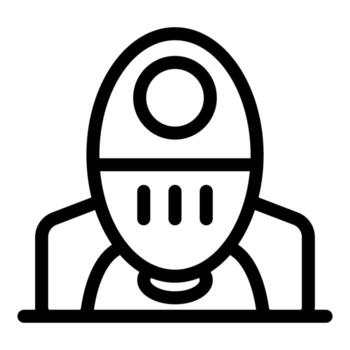 astronauta vistiendo traje espacial explorador espacio icono vector