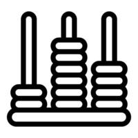 Abacus showing counting education with wooden beads on rods vector