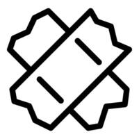 Two pieces of cardboard forming a cross shape vector