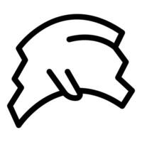 Black outline icon representing a torn piece of paper vector