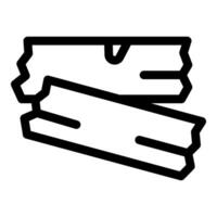 Two wooden planks lying on top of each other vector