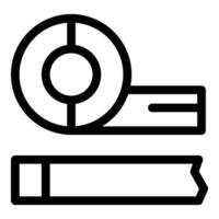 Roll of adhesive tape dispenser showing blank label for branding and packaging vector