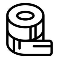 Measuring tape icon showing length or distance vector