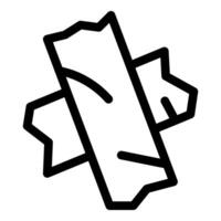 Broken bone plaster cast covering injured body part vector