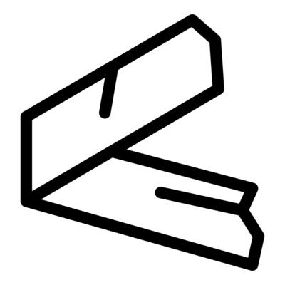 Folding ruler measuring length for diy project icon