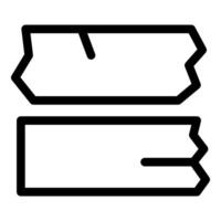 Set of two blank ripped paper with copy space for text message vector
