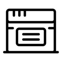 Web page building interface for online content creation vector