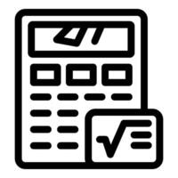 Calculator showing square root symbol representing mathematical calculation vector