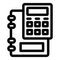 Accountant managing personal finances using calculator and notebook vector
