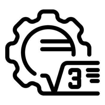 Gear creating third generation blockchain cryptocurrency icon vector