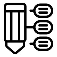 Pencil creating content marketing strategy icon vector