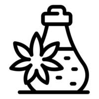 Cannabis essential oil being extracted using modern techniques vector
