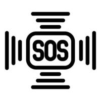 Sos signal sending emergency alert message vector